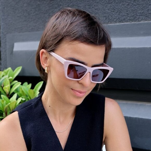 Saint Laurent Women Sunglasses Nude Pink Brown Cat Eye SL 276 MICA 058 BRAND NEW - Picture 10 of 17